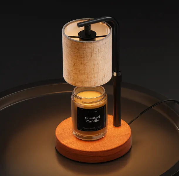Linen Shade, Wooden Base — Lisunar
