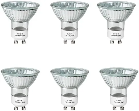Lisunar Candle Warmer Replacement Bulbs — 6 × 50 W GU10